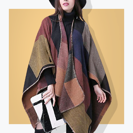 Womens winter 2025 ponchos and capes