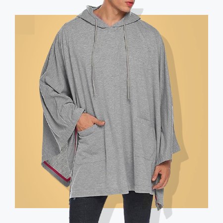 Mens winter top poncho coat