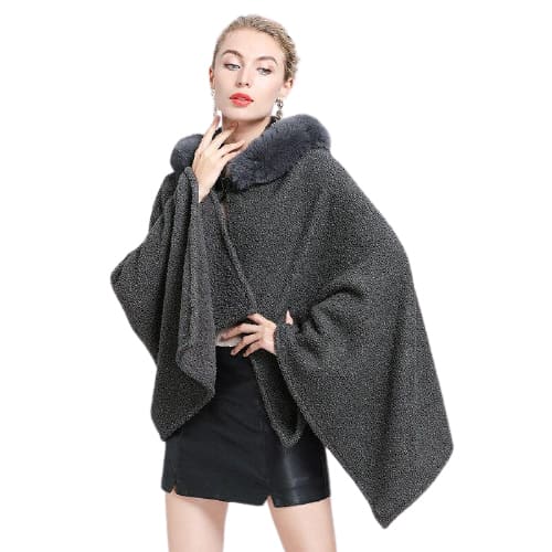 Cape poncho capuche femme - Poncho-Boutique