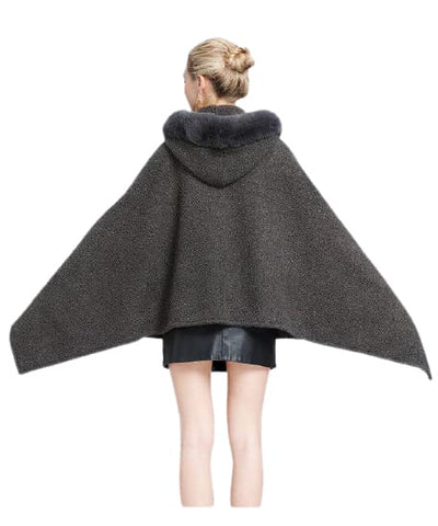 Cape poncho capuche femme - Poncho-Boutique