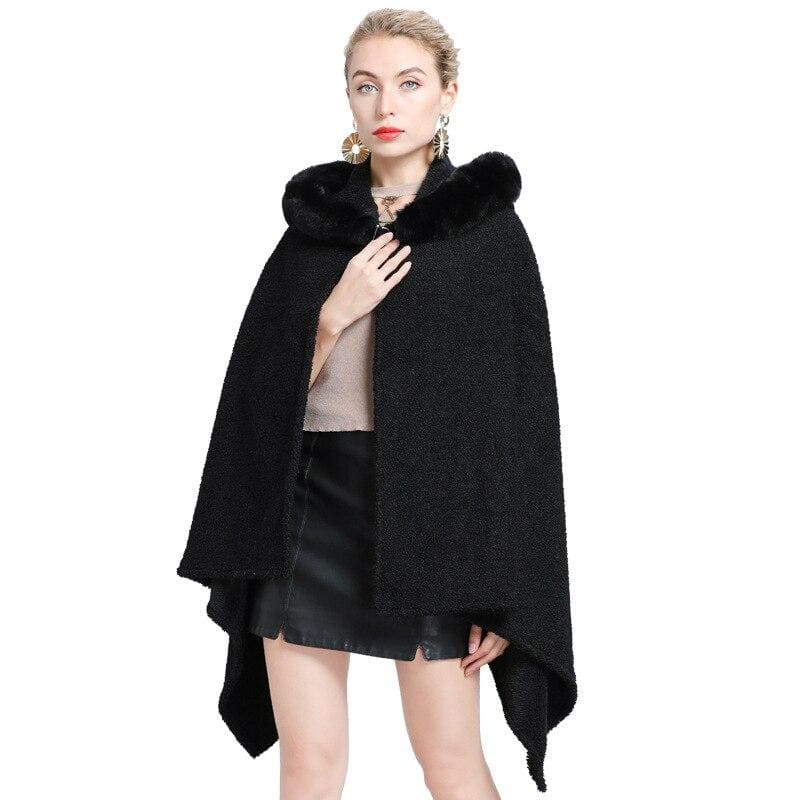 Cape poncho capuche femme - Poncho-Boutique