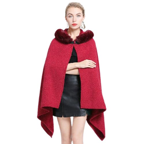 Cape poncho capuche femme - Poncho-Boutique