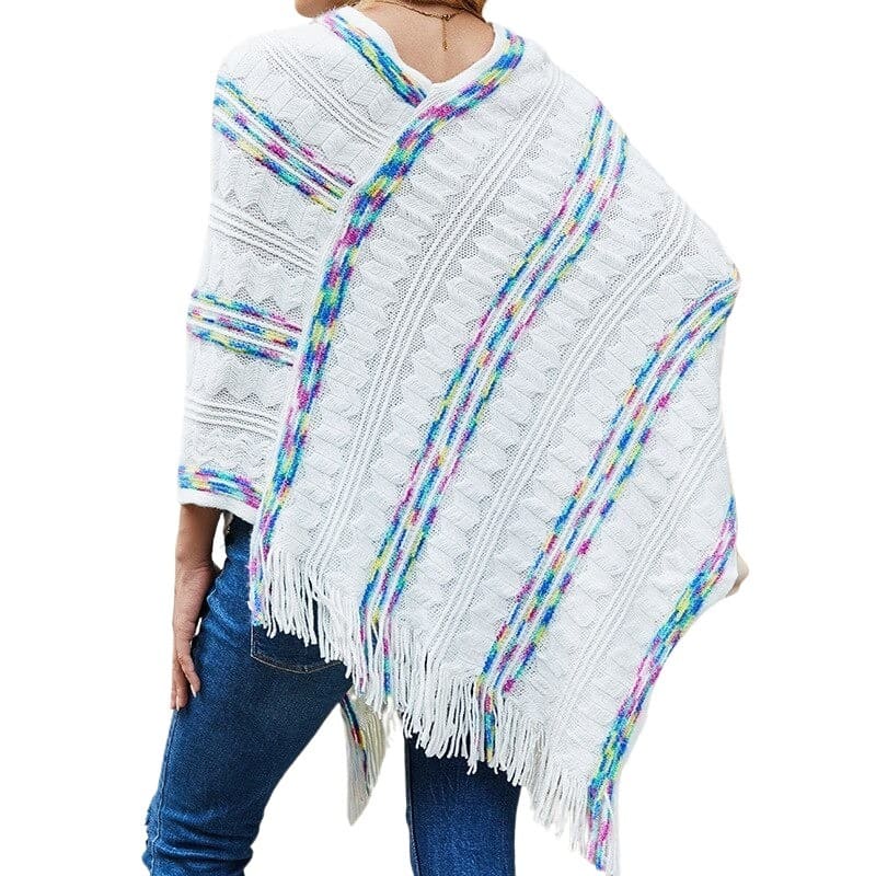 Poncho blanc - poncho-boutique