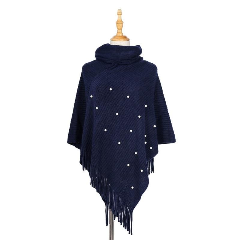 Poncho col boule - Poncho-Boutique