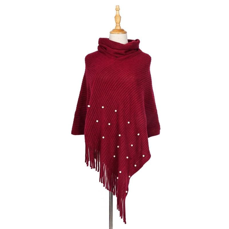 Poncho col boule - Poncho-Boutique