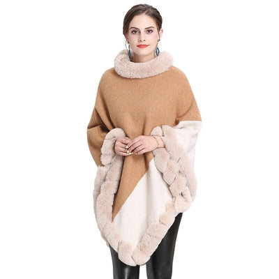 Poncho fausse fourrure - poncho-boutique