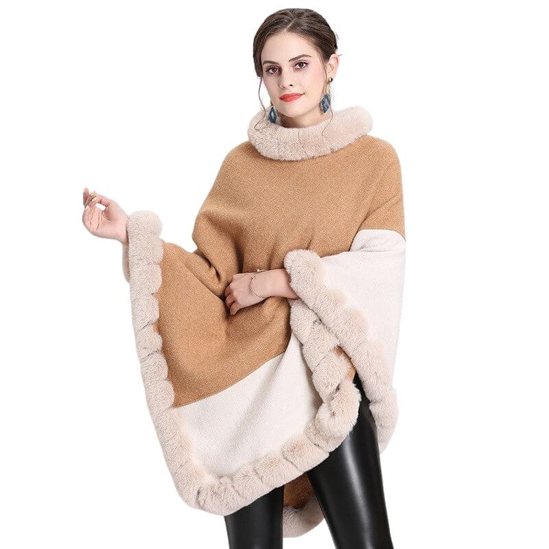 Poncho fausse fourrure - poncho-boutique