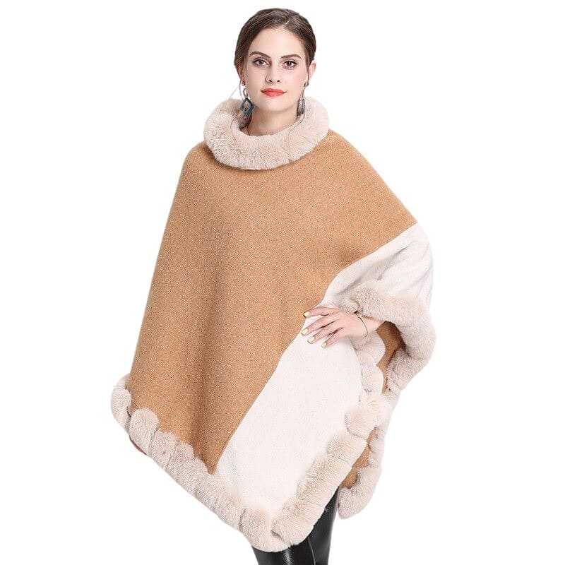 Poncho fausse fourrure - poncho-boutique