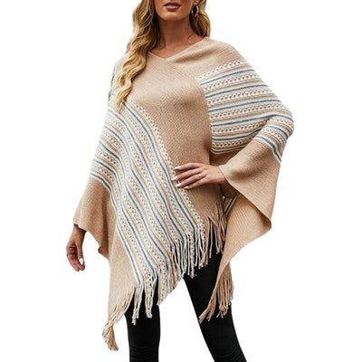 Poncho femme beige - poncho-boutique