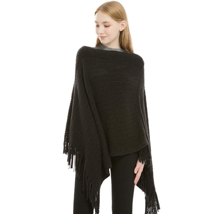 Poncho femme noir - Poncho-Boutique